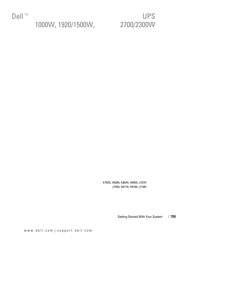 Dell UPS 1920R User Manual | Page 163 / 184