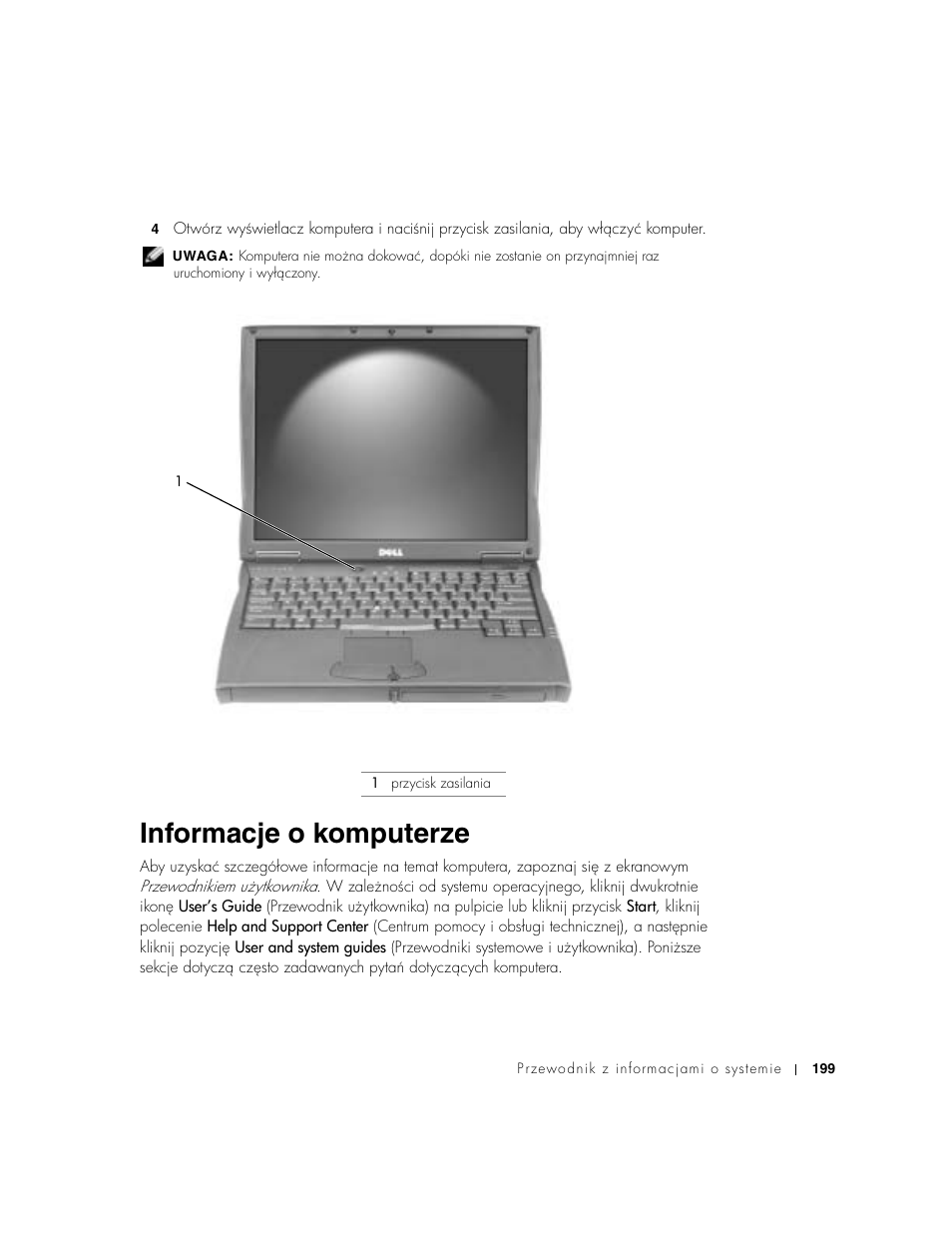 Informacje o komputerze | Dell Latitude C640 User Manual | Page 201 / 342