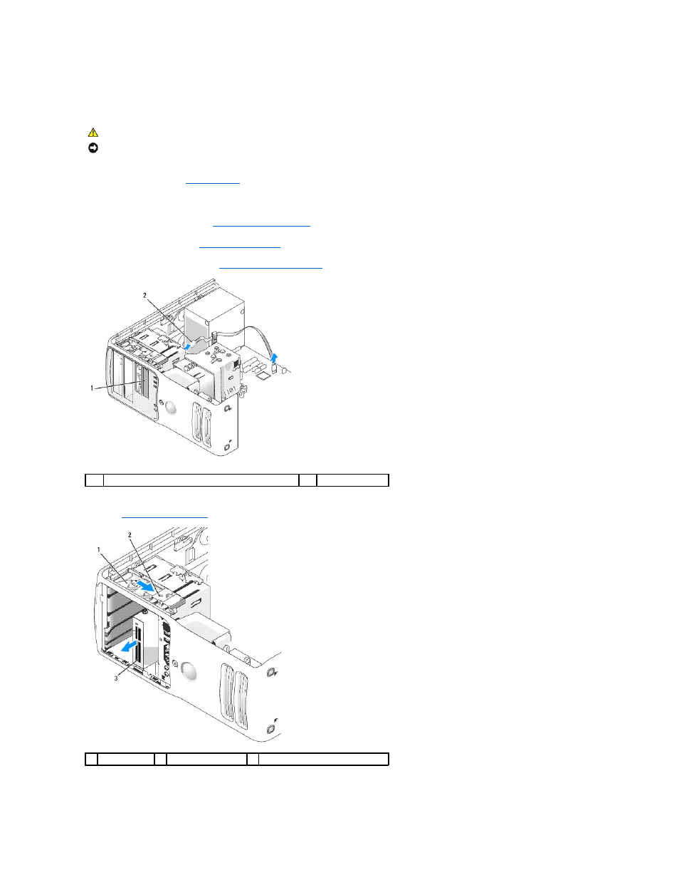Removing a media card reader | Dell Dimension 9200 User Manual | Page 33 / 63