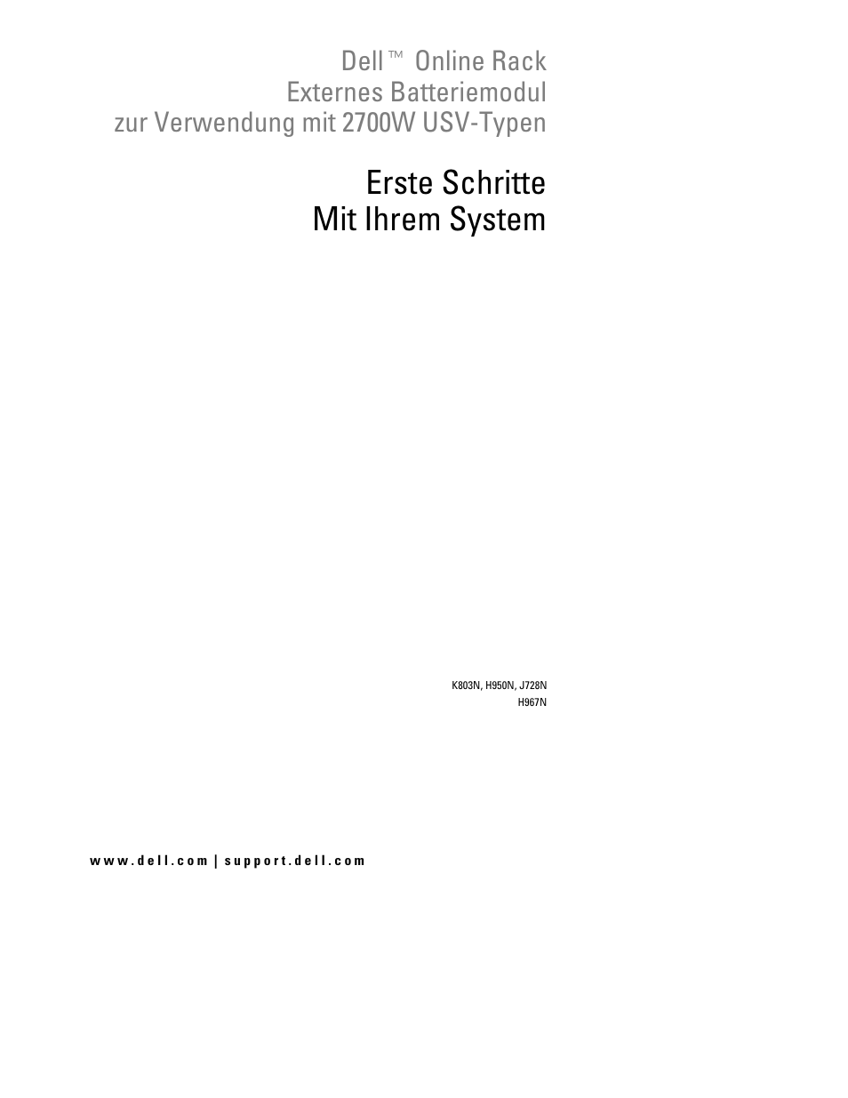 Erste schritte mit ihrem system | Dell UPS 2700R User Manual | Page 27 / 112