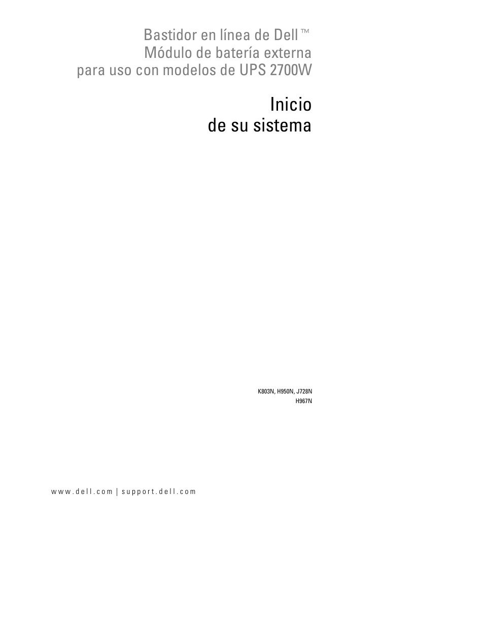 Inicio de su sistema | Dell UPS 2700R User Manual | Page 51 / 112