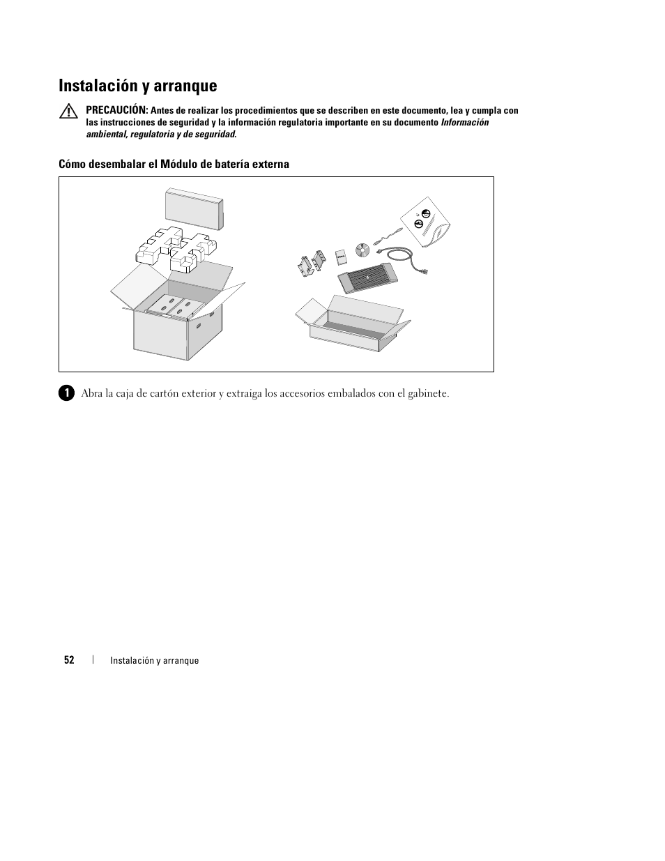 Instalación y arranque | Dell UPS 2700R User Manual | Page 54 / 112