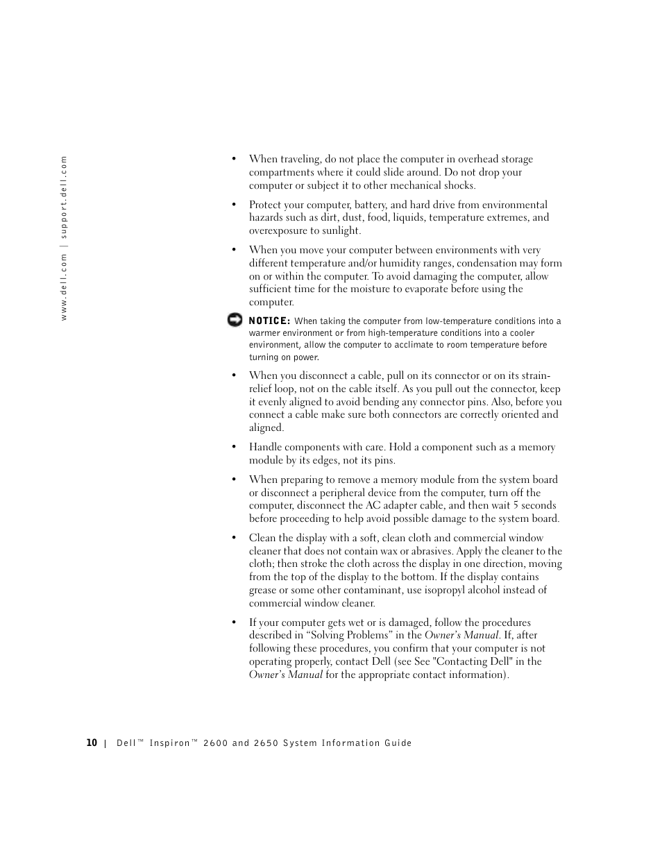 Dell Inspiron 2650 User Manual | Page 12 / 168