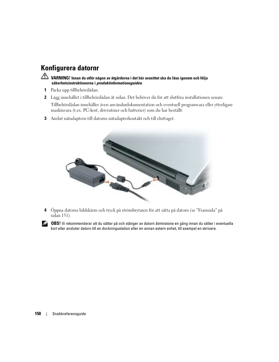 Konfigurera datornr | Dell Latitude 120L User Manual | Page 150 / 190