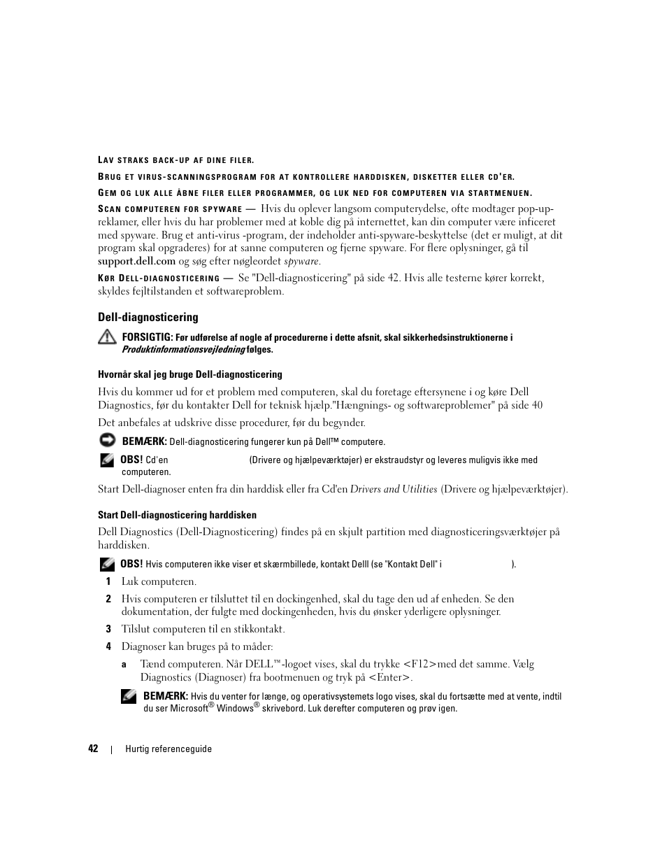 Dell-diagnosticering | Dell Latitude 120L User Manual | Page 42 / 190