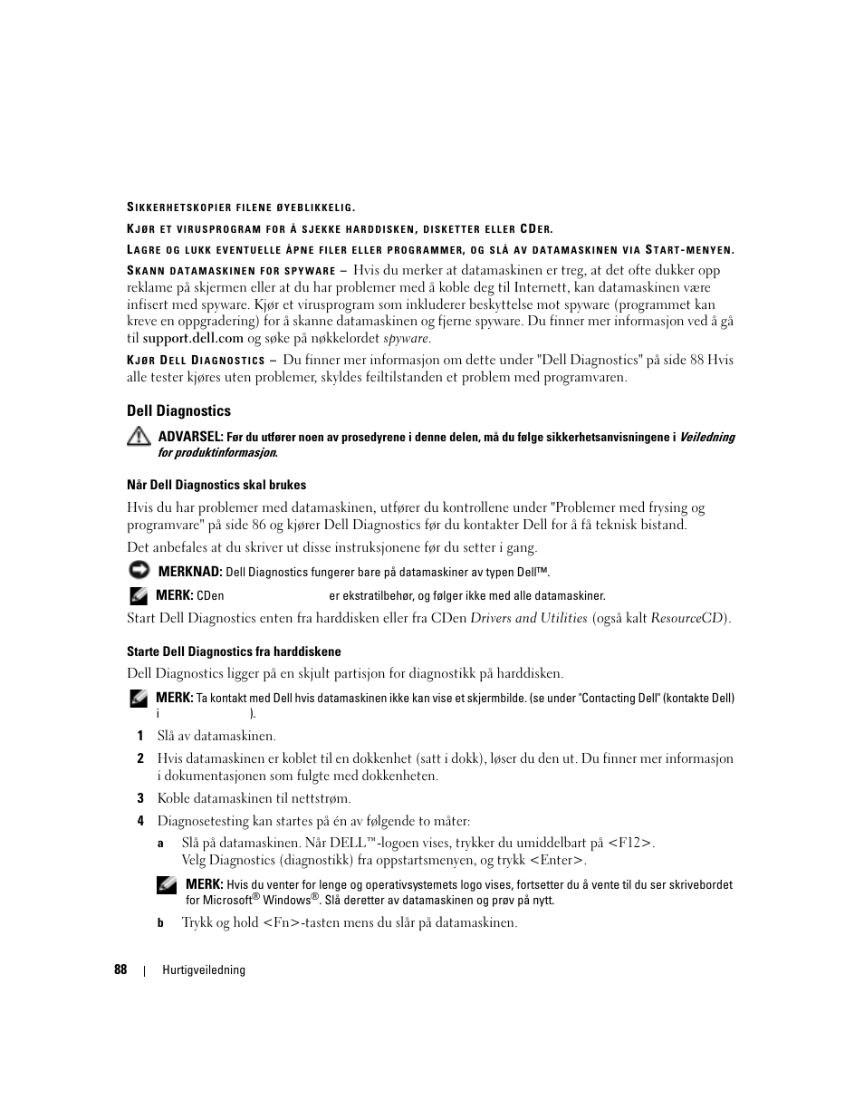 Dell diagnostics | Dell Latitude 120L User Manual | Page 88 / 190