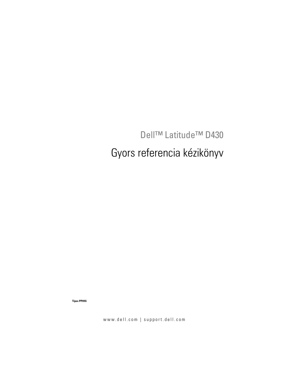 Gyors referencia kézikönyv, Dell™ latitude™ d430 | Dell Latitude D430 User Manual | Page 121 / 244