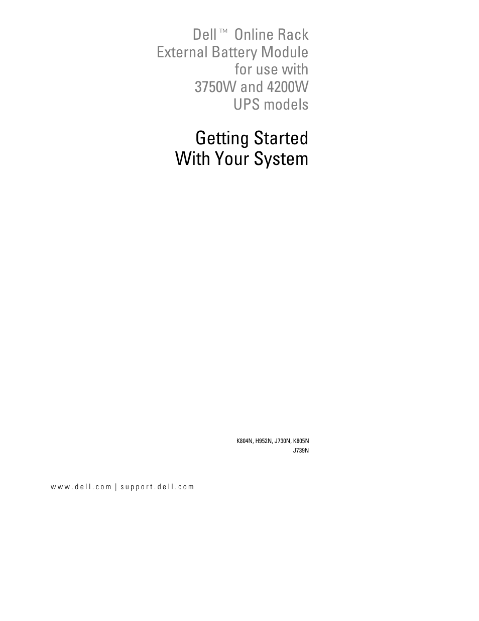 Getting started with your system | Dell UPS 4200R User Manual | Page 3 / 94