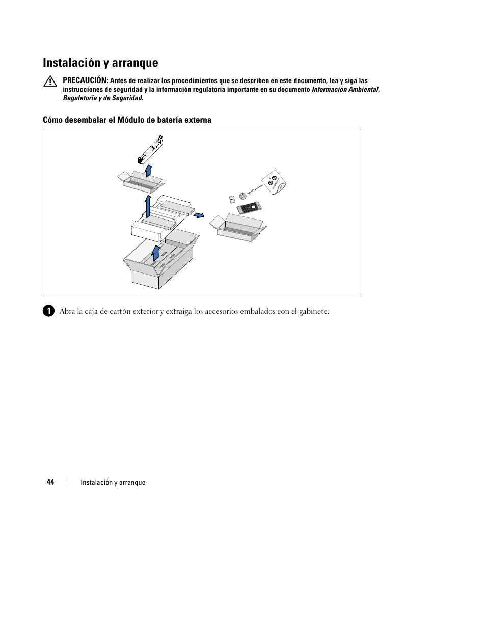 Instalación y arranque | Dell UPS 4200R User Manual | Page 46 / 94