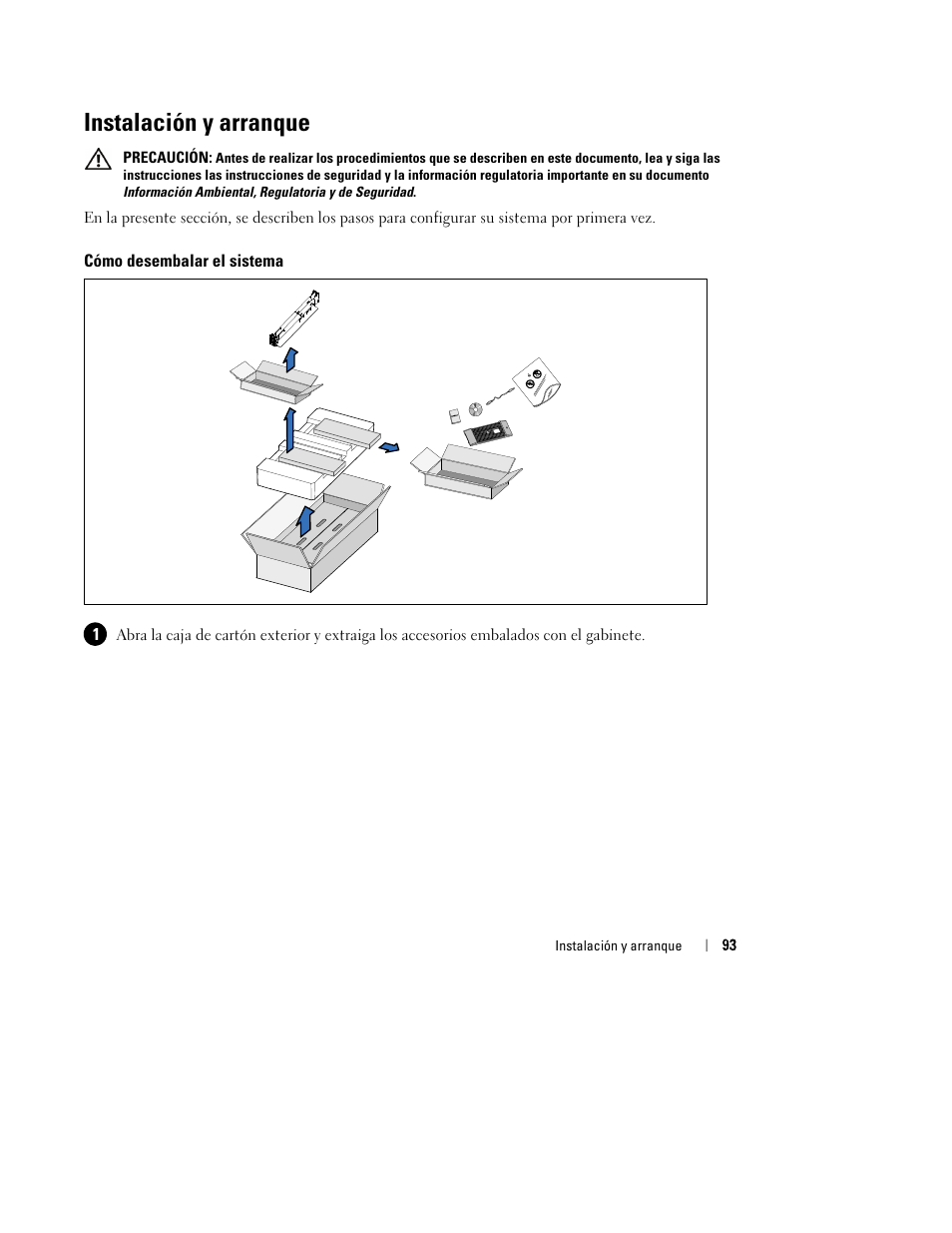 Instalación y arranque | Dell UPS 3750R User Manual | Page 95 / 202