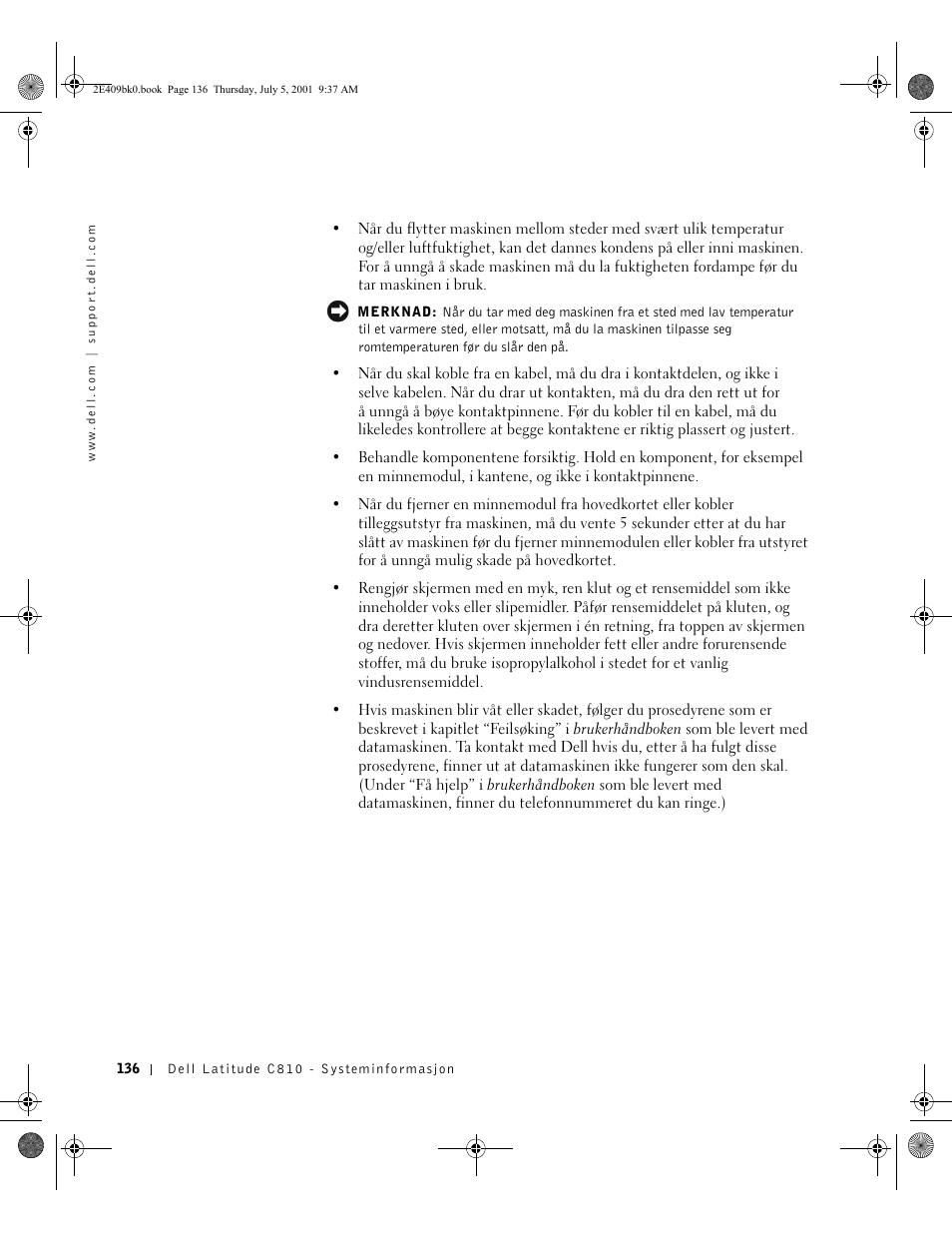 Dell Latitude C810 User Manual | Page 138 / 304