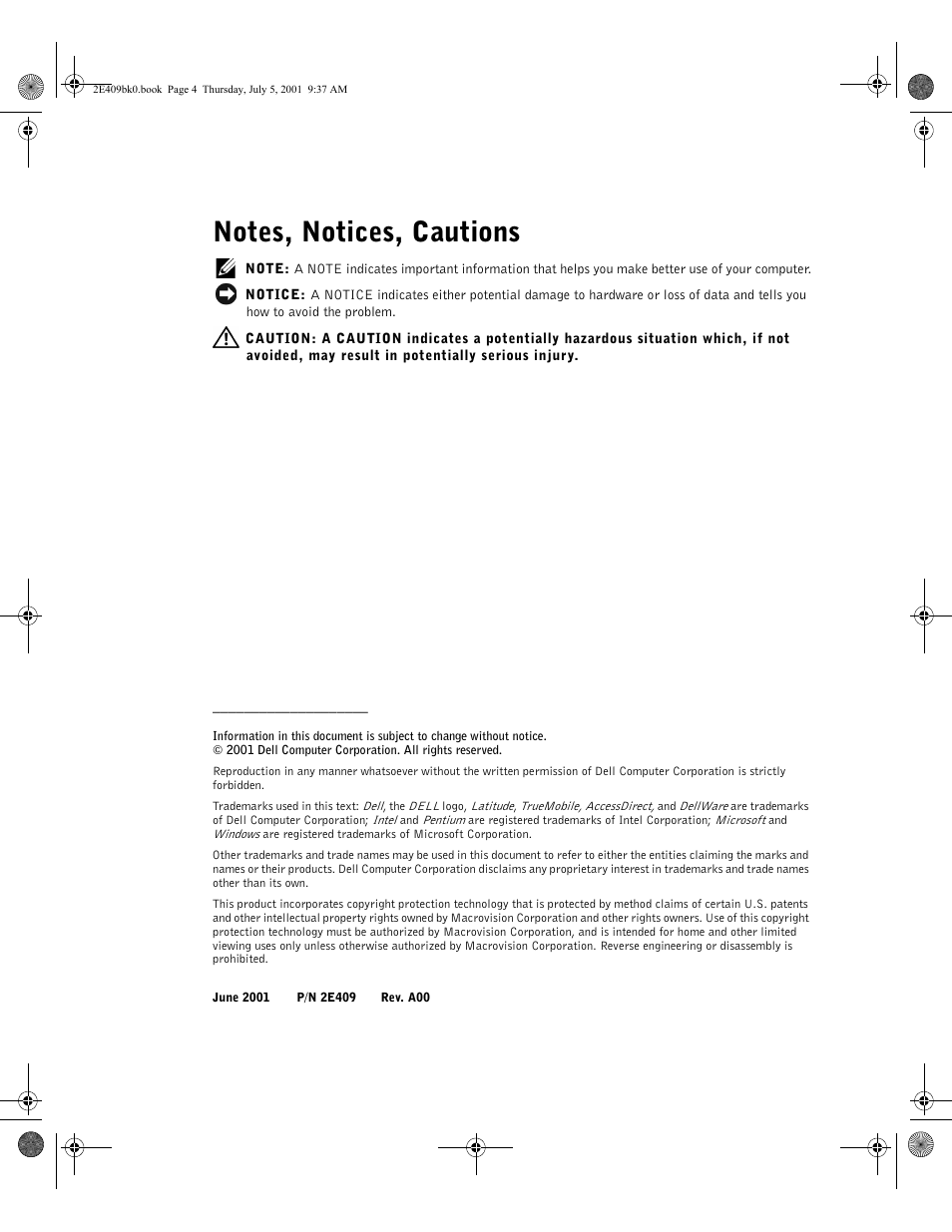 Dell Latitude C810 User Manual | Page 6 / 304