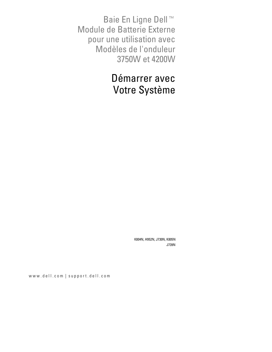 Démarrer avec votre système | Dell UPS 3750R User Manual | Page 13 / 94