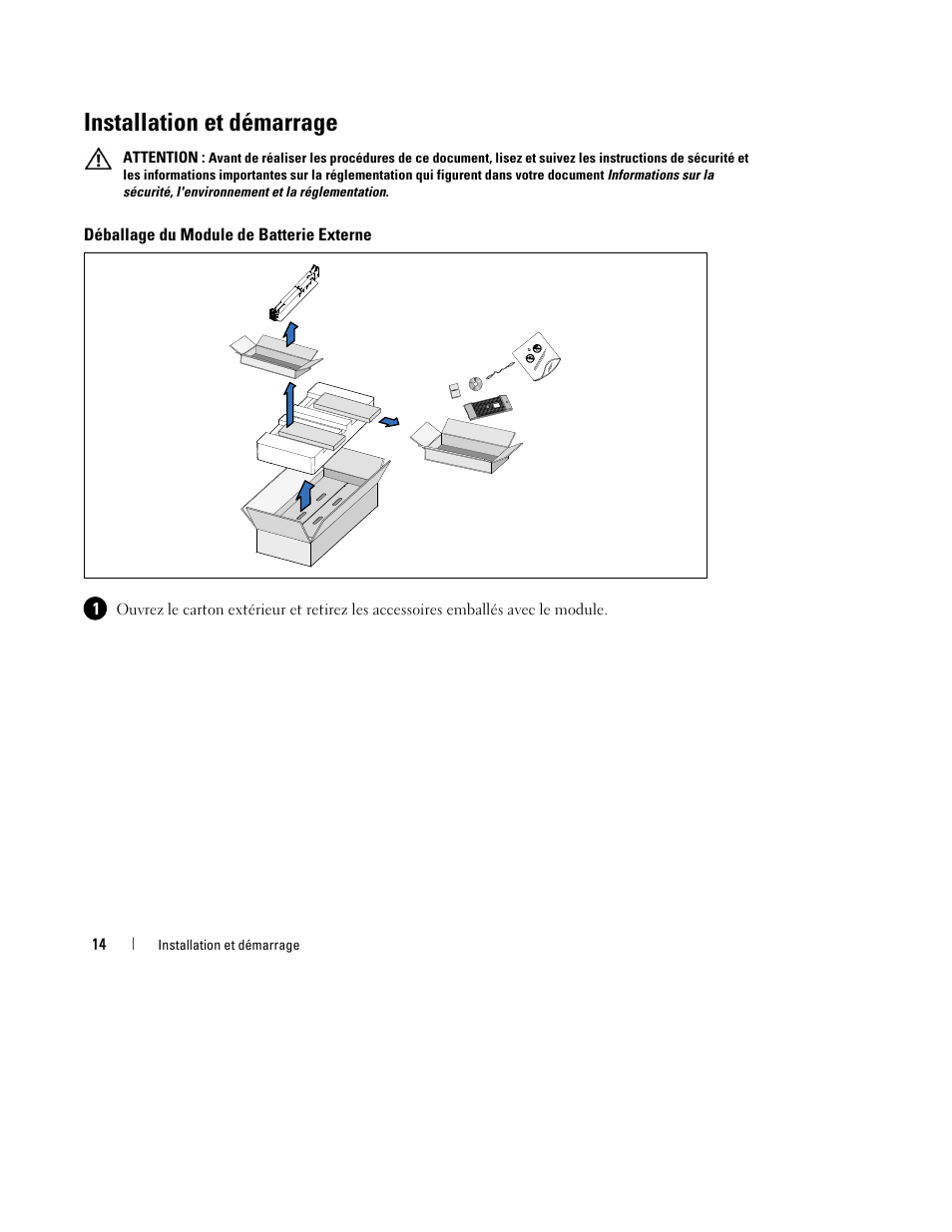 Installation et démarrage | Dell UPS 3750R User Manual | Page 16 / 94