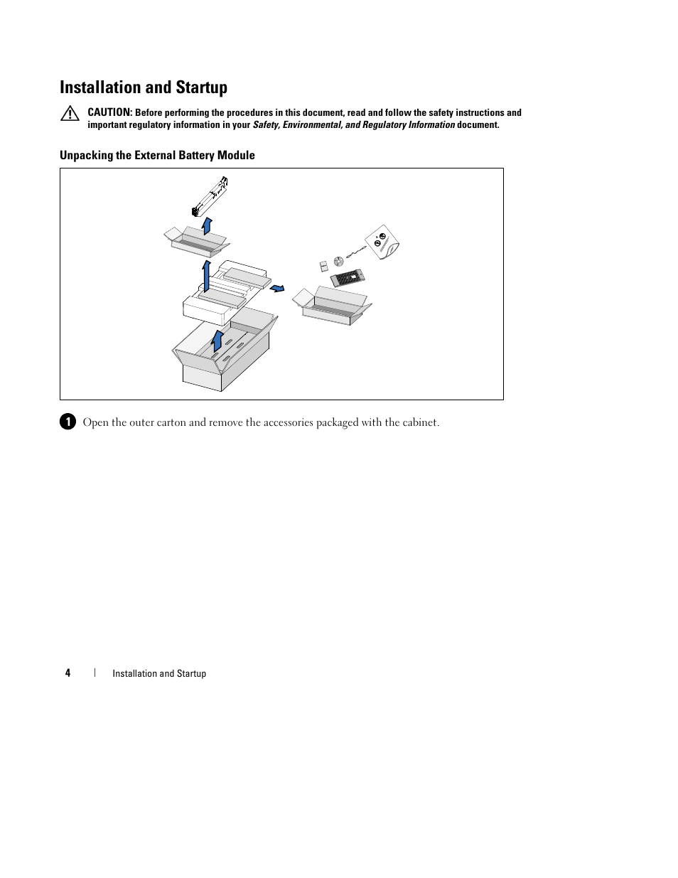 Installation and startup | Dell UPS 3750R User Manual | Page 6 / 94