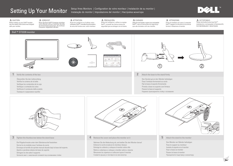 Dell ST2220 Monitor User Manual | 2 pages