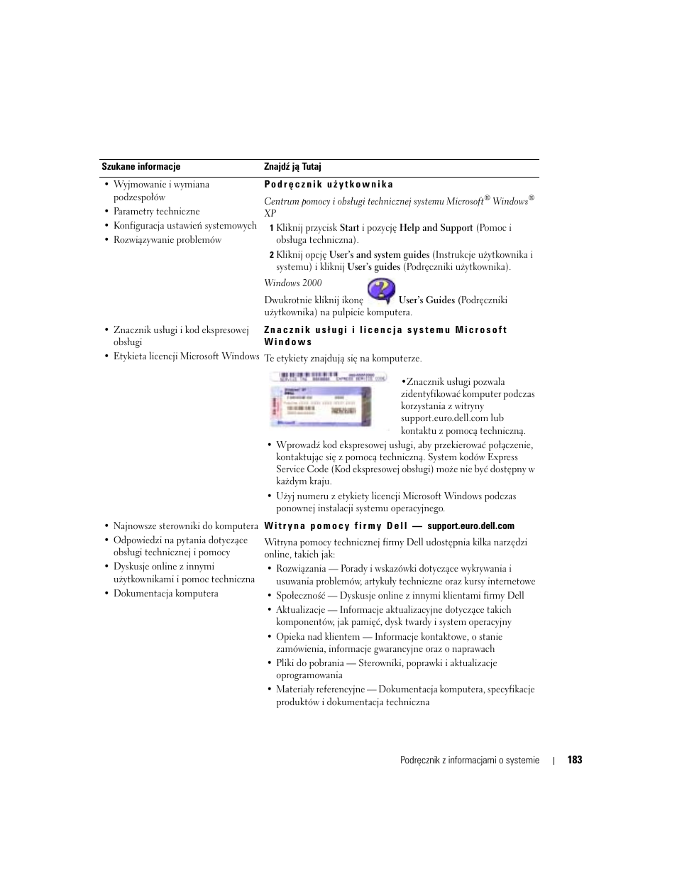 Dell Latitude D505 User Manual | Page 185 / 322