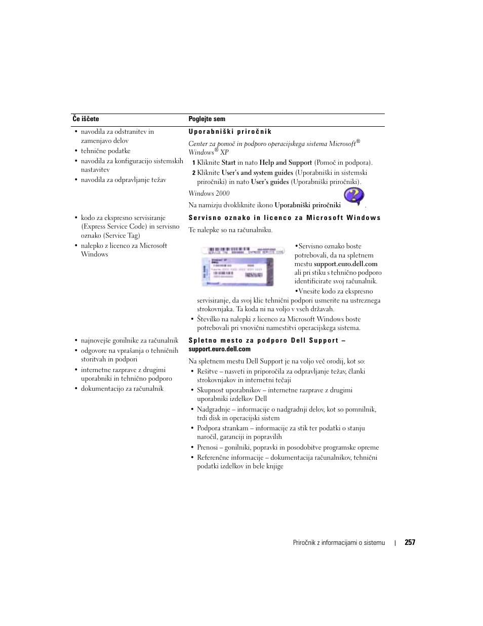 Dell Latitude D505 User Manual | Page 259 / 322