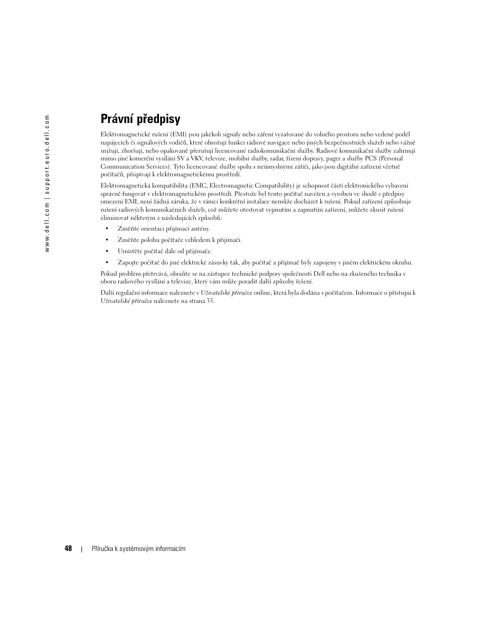 Právní předpisy | Dell Latitude D505 User Manual | Page 50 / 322