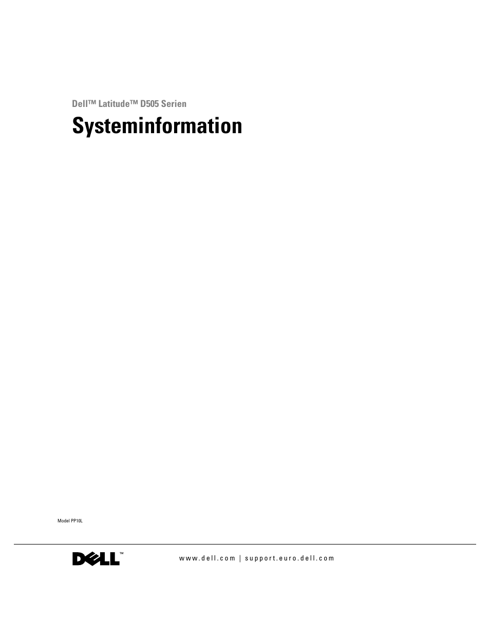 Systeminformation | Dell Latitude D505 User Manual | Page 51 / 322