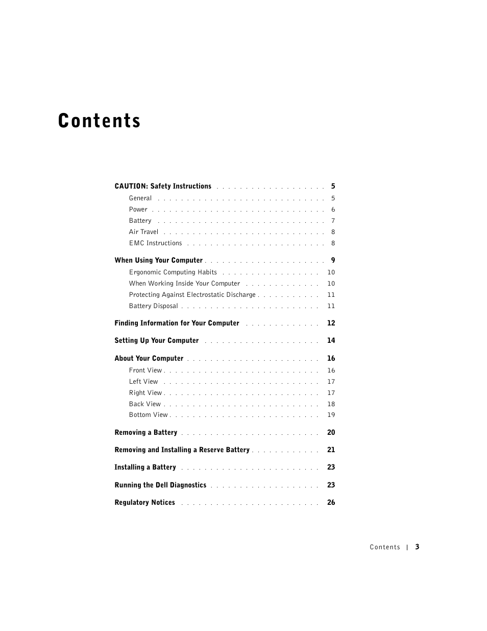 Dell Latitude D500 User Manual | Page 5 / 352