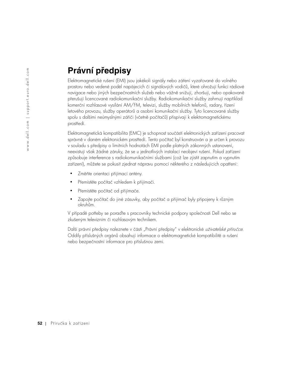 Právní předpisy | Dell Latitude D500 User Manual | Page 54 / 352