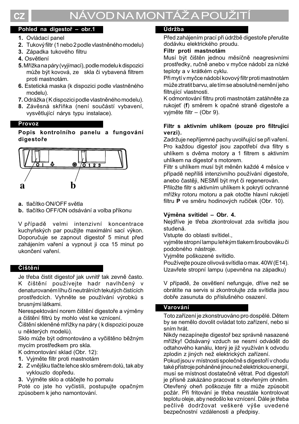 Návod na montá a pouití | Fagor 4 CC 130 E N User Manual | Page 22 / 28