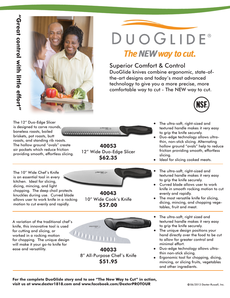 Dexter DuoGlide Product Flyer User Manual | 2 pages