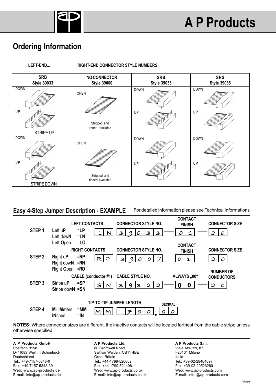 A p products, Ordering information | A P Products GREAT JUMPERS User Manual | Page 16 / 20