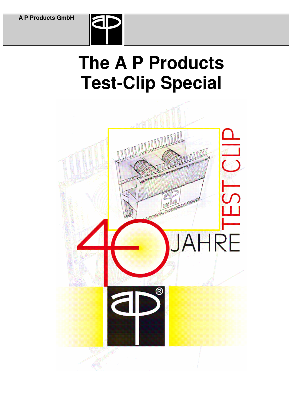 A P Products Test-Clip Special User Manual | 16 pages