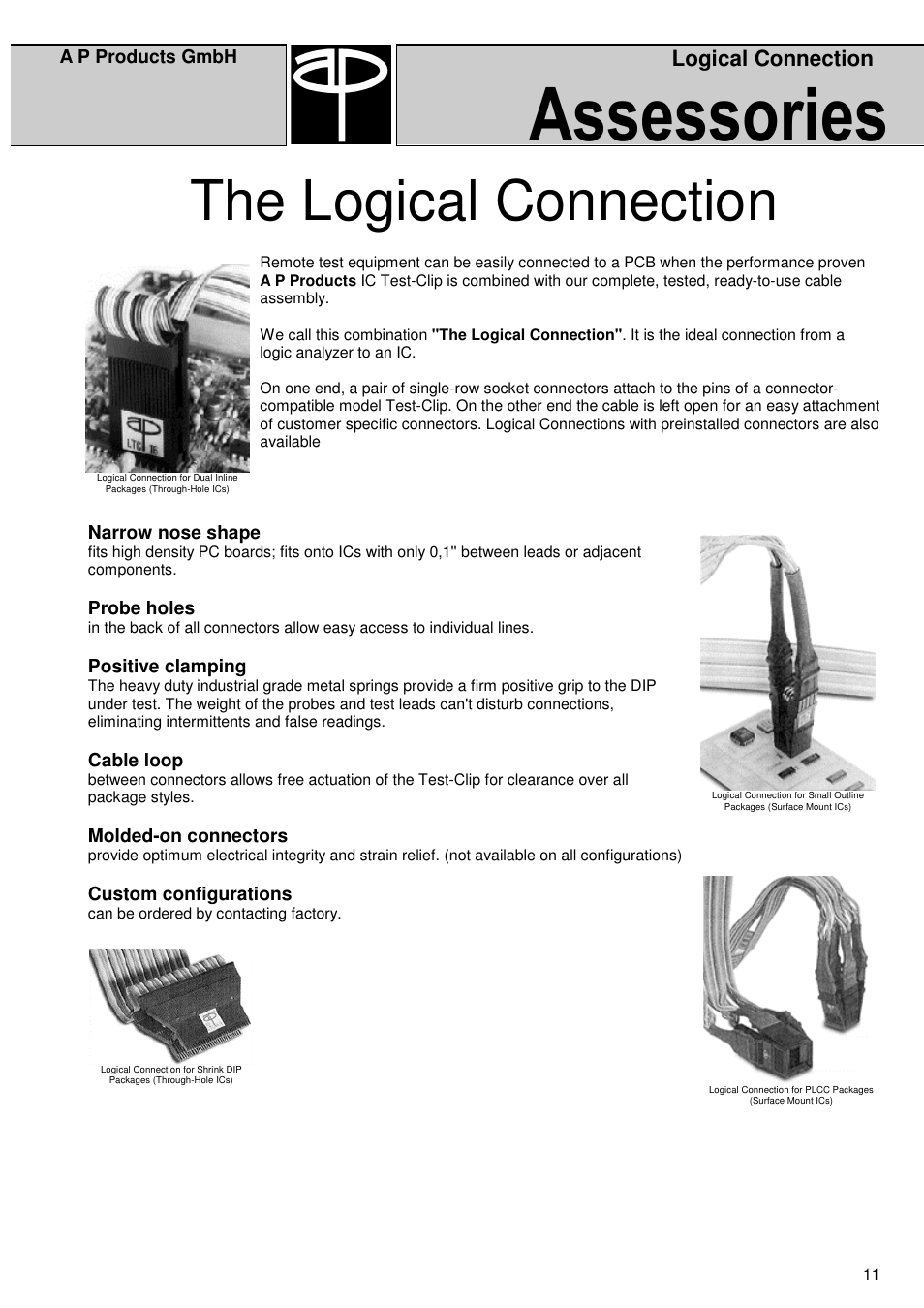Assessories, The logical connection, Logical connection | A P Products Test-Clip Special User Manual | Page 11 / 16