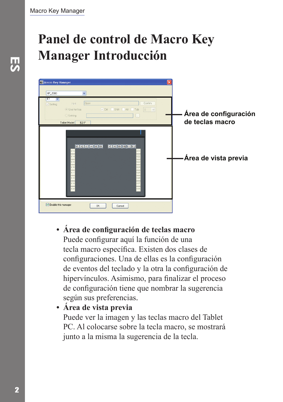 Panel de control de macro key manager introducción | Adesso Cybertablet Z12 Users Manual User Manual | Page 16 / 38