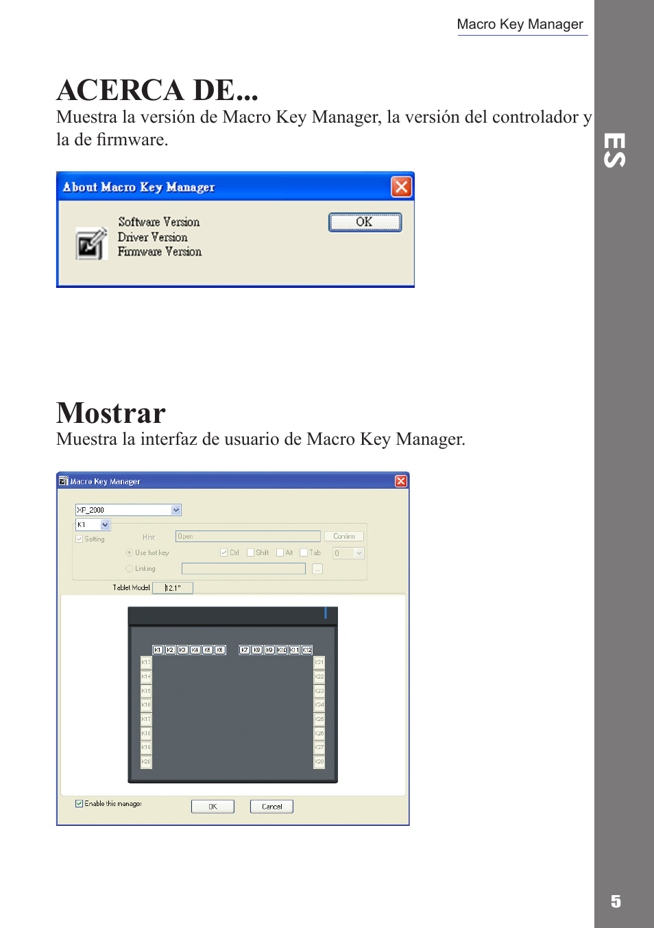 Acerca de, Mostrar | Adesso Cybertablet Z12 Users Manual User Manual | Page 19 / 38