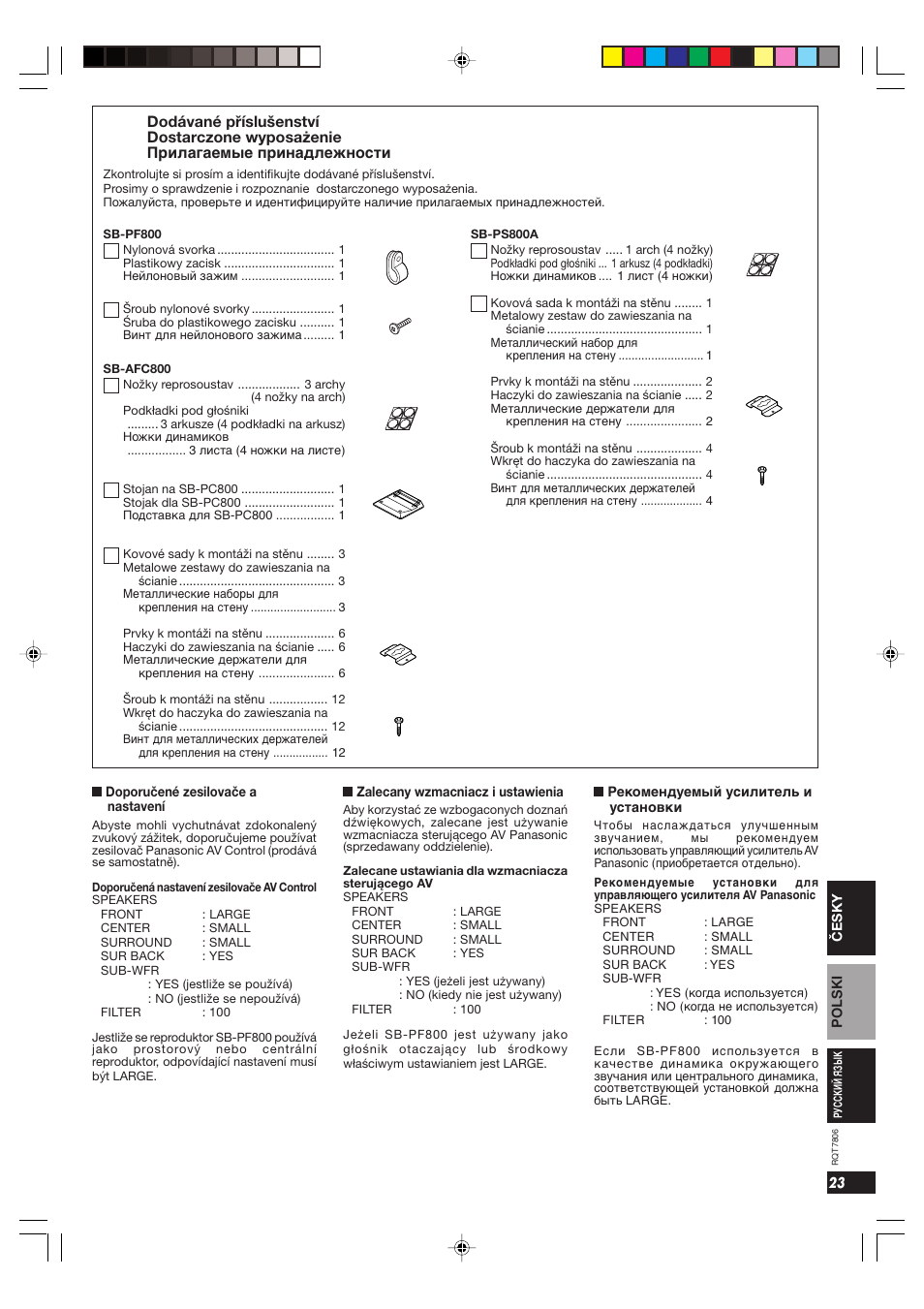 Panasonic SB PS 800 A User Manual | Page 23 / 32