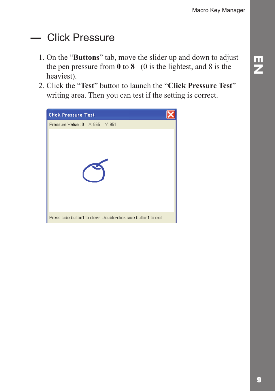 Click pressure | Adesso Cybertablet M14 Users Manual User Manual | Page 11 / 36