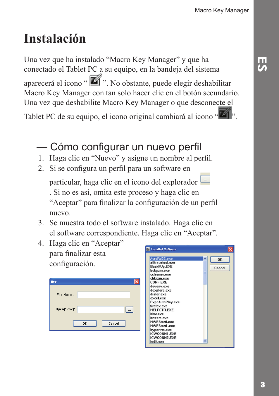 Instalación, Cómo conﬁgurar un nuevo perﬁl | Adesso Cybertablet M14 Users Manual User Manual | Page 16 / 36