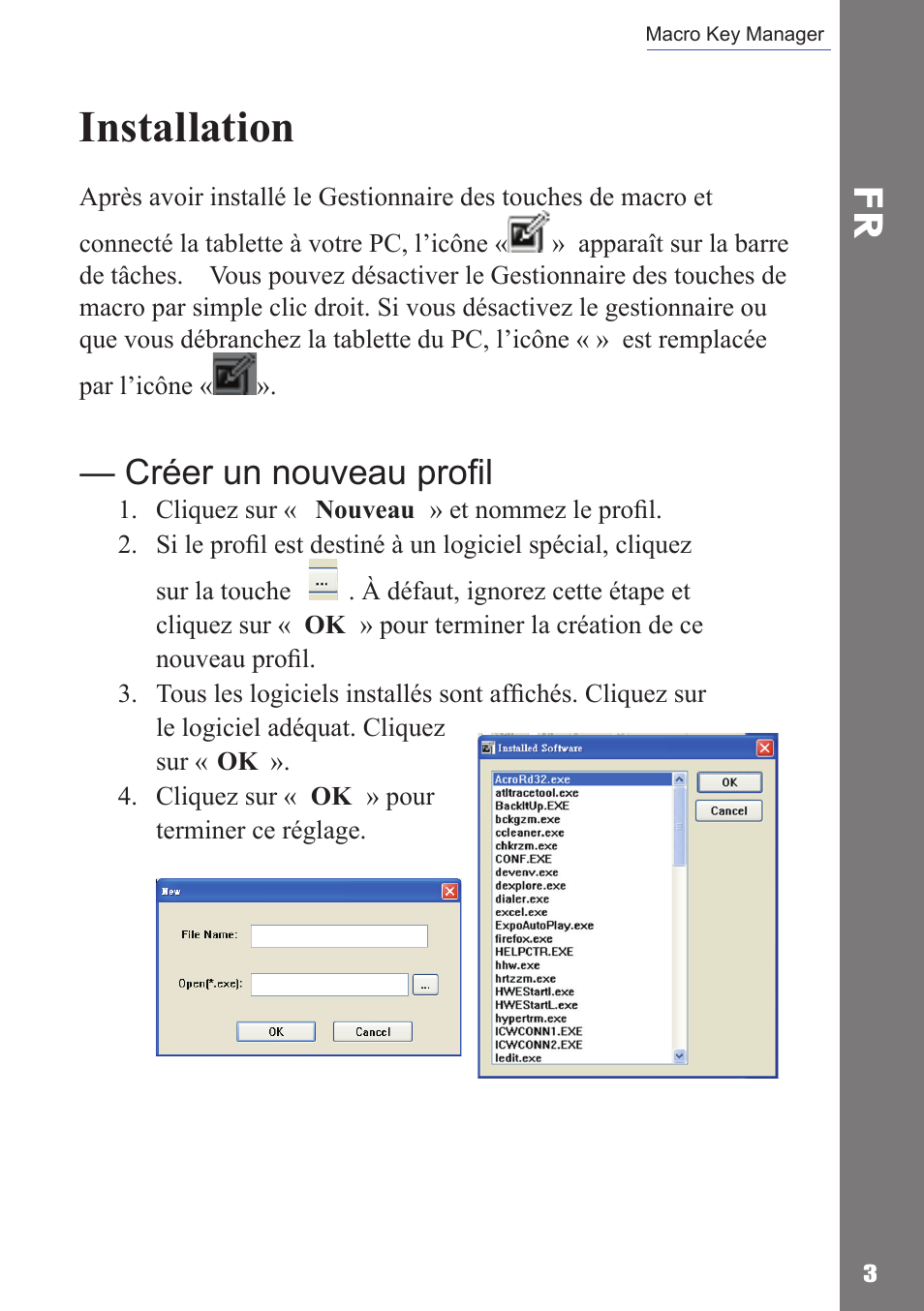 Installation, Créer un nouveau proﬁl | Adesso Cybertablet M14 Users Manual User Manual | Page 28 / 36