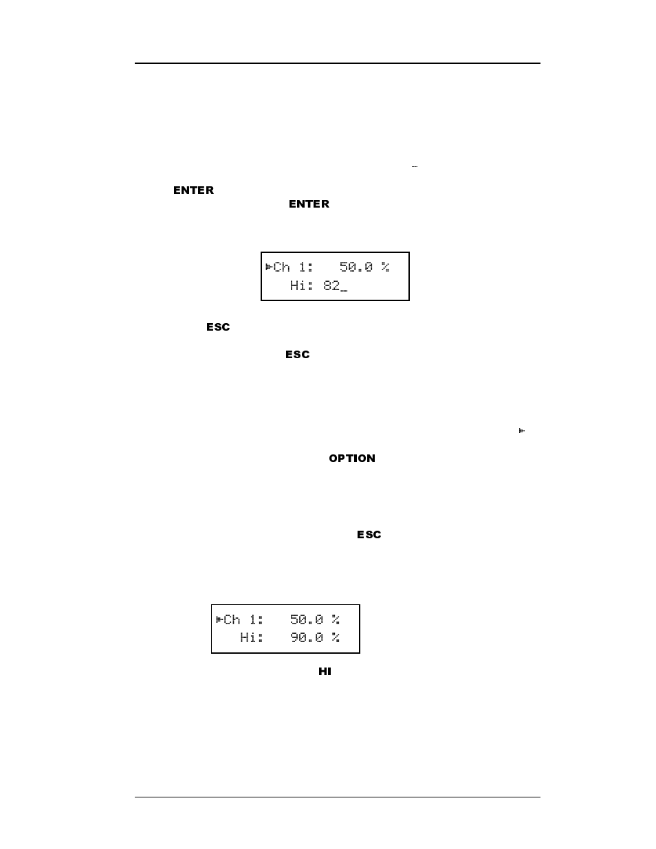 Enter, Option | American Magnetics 286 Multi-Sensor Liquid Level Instrument (CE-Marked) User Manual | Page 58 / 116