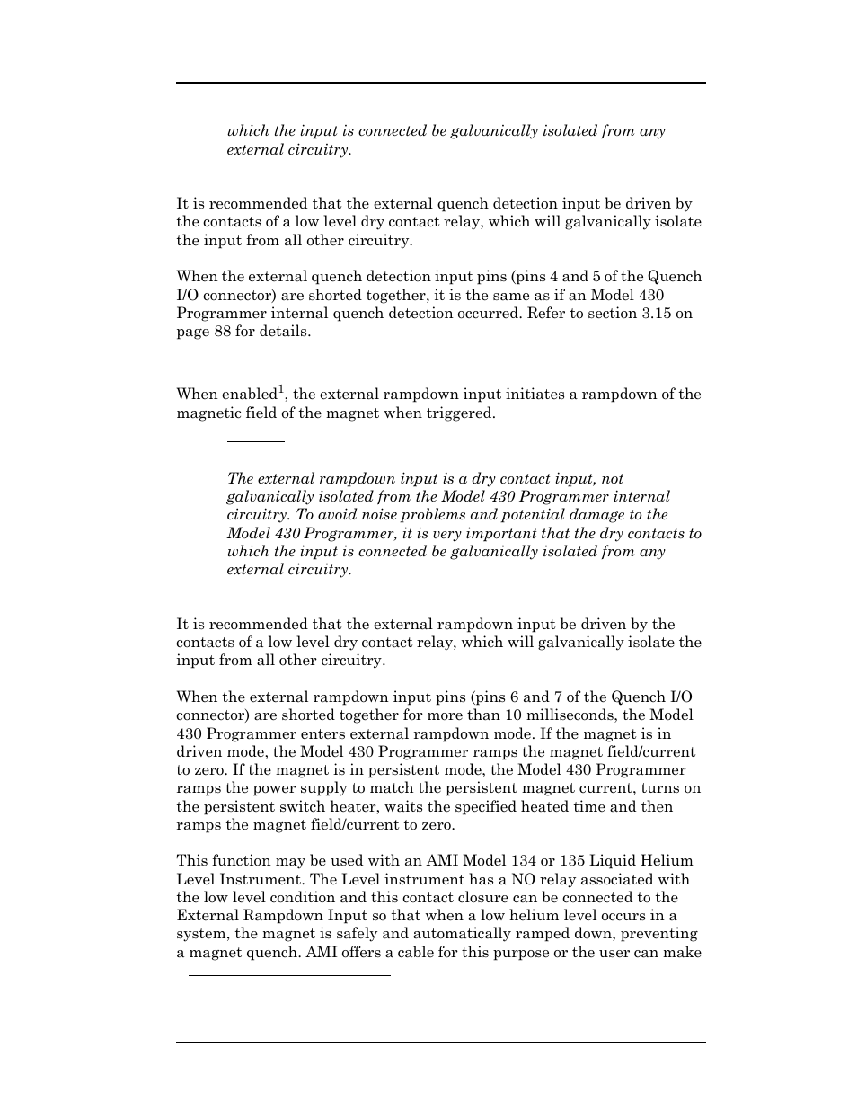 A.5.2 external rampdown input, Appendix | American Magnetics 05100PS-430-601 Integrated Power Supply System User Manual | Page 172 / 224