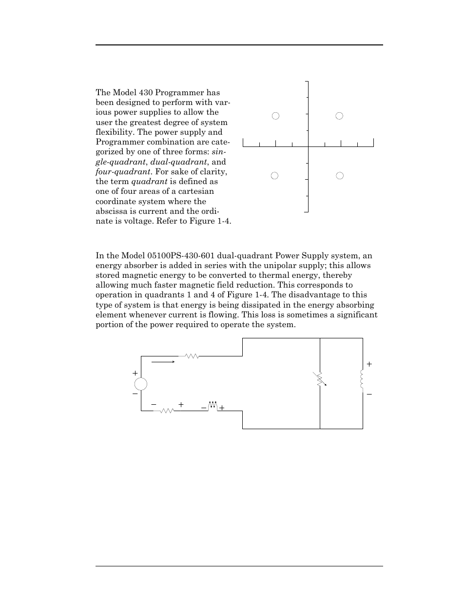 7 operating characteristics, 1 dual-quadrant operation, Introduction | American Magnetics 05100PS-430-601 Integrated Power Supply System User Manual | Page 28 / 224
