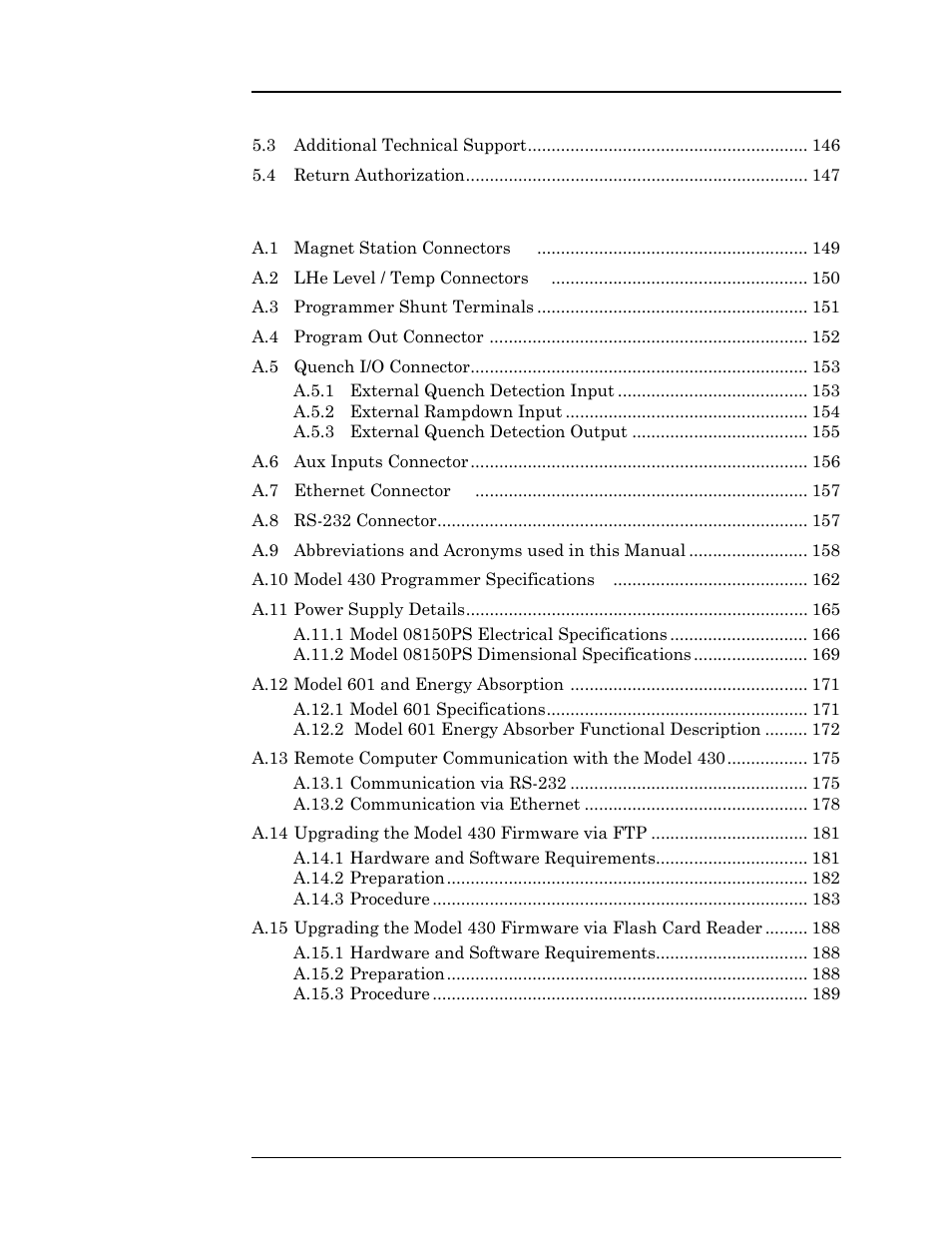 American Magnetics 05100PS-430-601 Integrated Power Supply System User Manual | Page 7 / 224