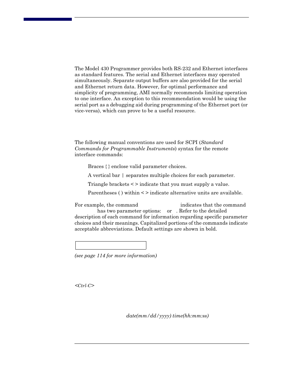 4 remote interface reference, 1 scpi command summary, Remote interface reference | American Magnetics 05500PS-430-601 High Stability Integrated Power Supply System User Manual | Page 117 / 228