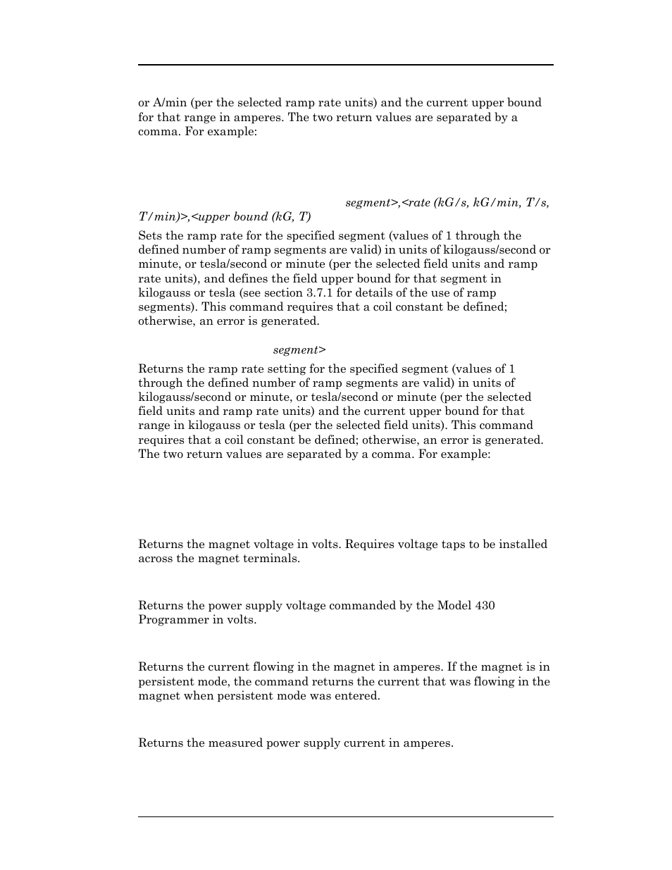 Remote interface reference | American Magnetics 05500PS-430-601 High Stability Integrated Power Supply System User Manual | Page 146 / 228