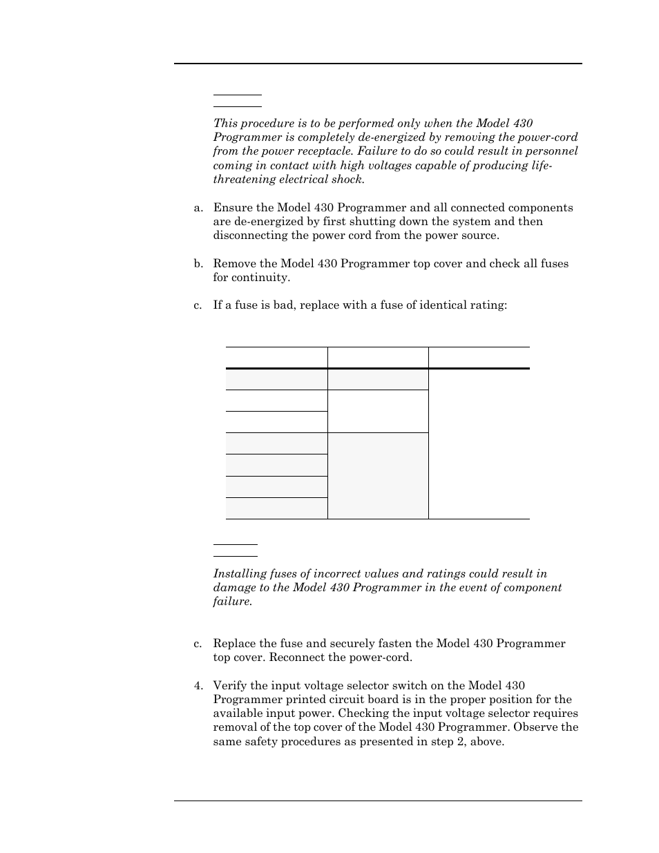 Table 5-1. v-v mode input range picklist values, Table 5-1, V-v mode input range picklist values | Service | American Magnetics 05500PS-430-601 High Stability Integrated Power Supply System User Manual | Page 161 / 228