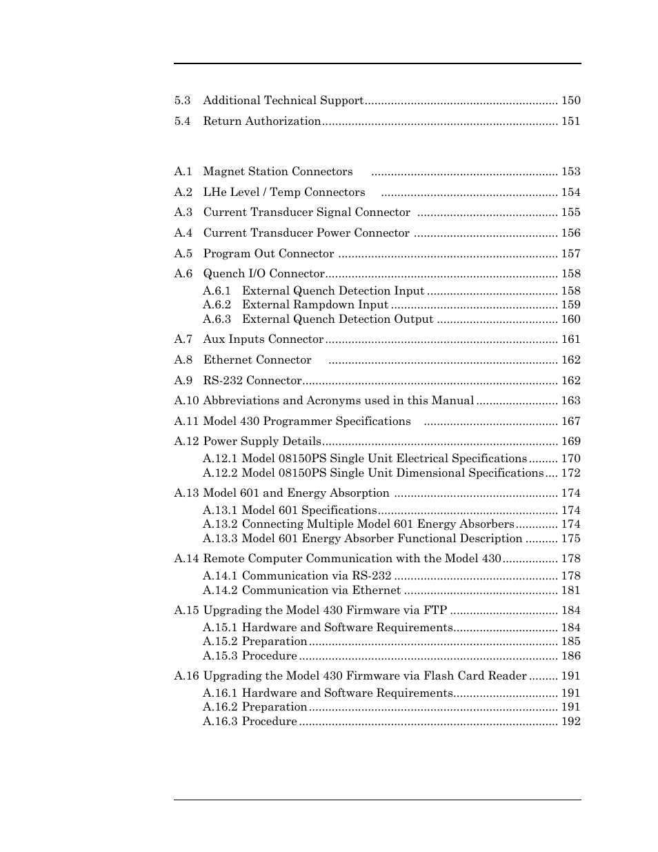 American Magnetics 05500PS-430-601 High Stability Integrated Power Supply System User Manual | Page 7 / 228