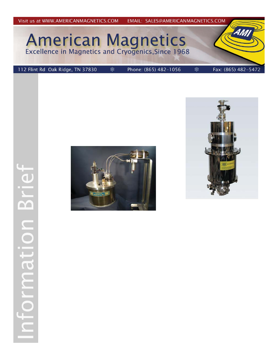 American Magnetics CRYOGEN FREE SUPERCONDUCTING MAGNET SYSTEMS User Manual | Page 3 / 4