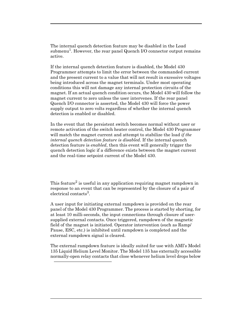 2 disabling internal quench detection, 16 external rampdown, Operation | American Magnetics 4Q06250PS-430 Integrated Power Supply System User Manual | Page 106 / 216