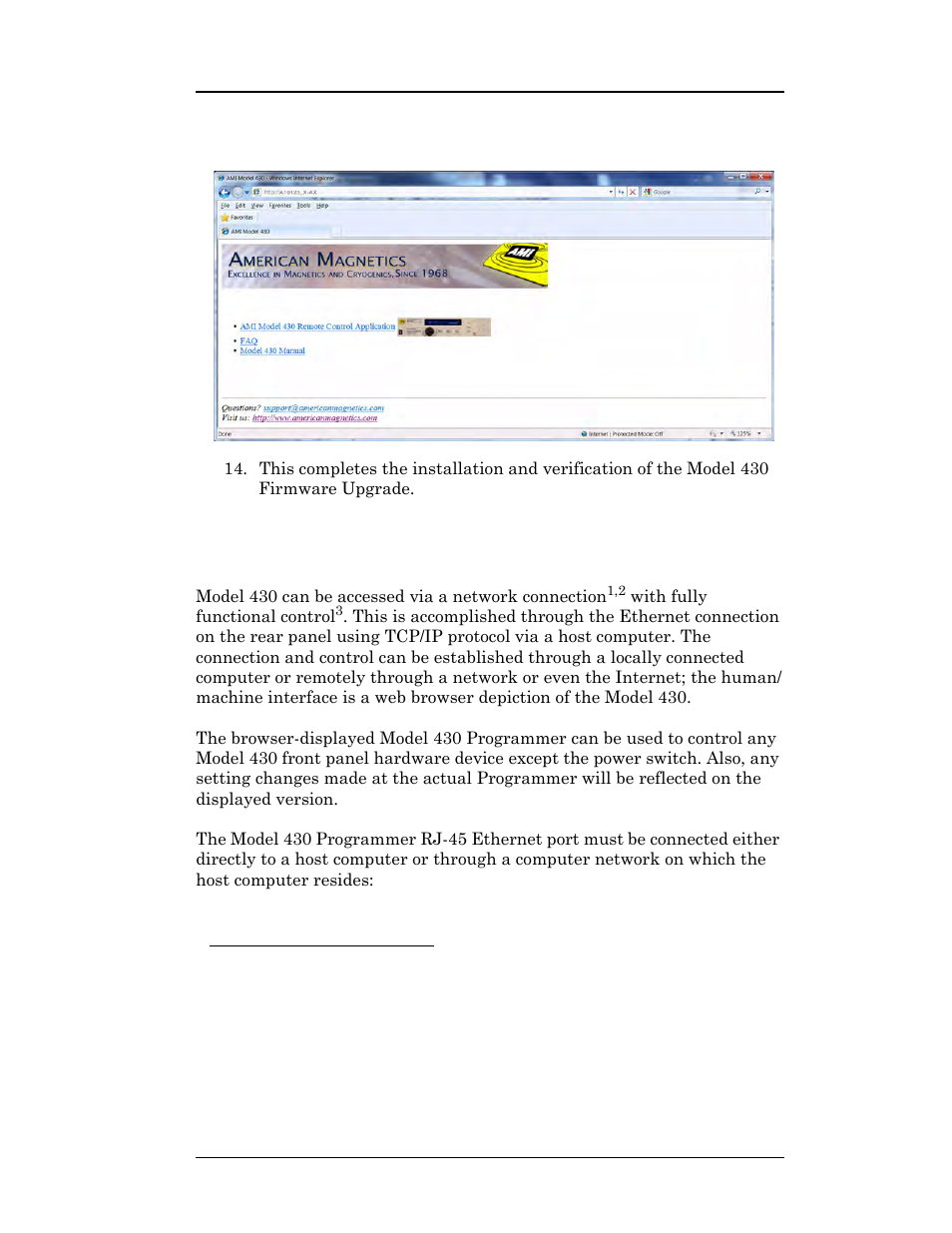 A.15 model 430 remote control application, Appendix | American Magnetics 4Q06250PS-430 Integrated Power Supply System User Manual | Page 202 / 216