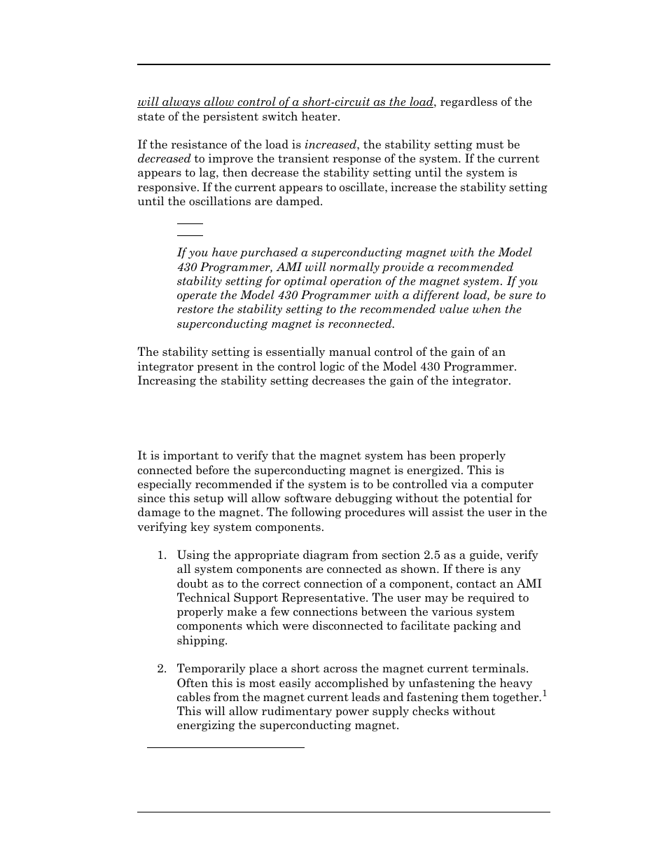 9 power-up and test procedure, Installation | American Magnetics 4Q06250PS-430 Integrated Power Supply System User Manual | Page 36 / 216