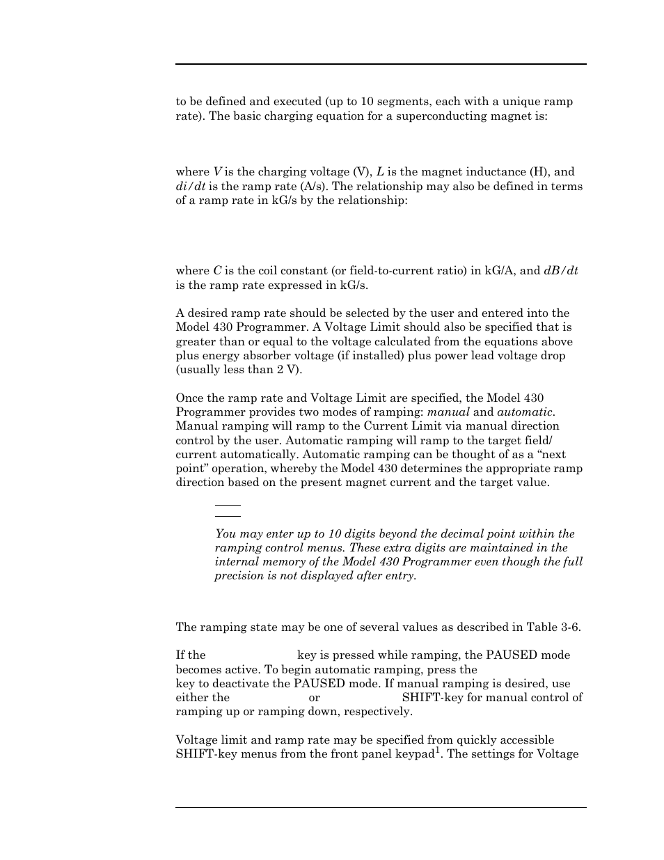 1 ramping states and controls, Operation | American Magnetics 4Q06250PS-430 Integrated Power Supply System User Manual | Page 93 / 216